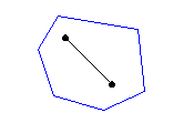 Any diagonal will be inside the polygon